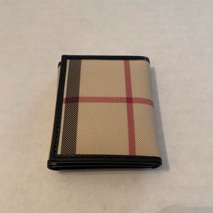 Auth Burberry Nova Check Mini Tri Fold Photo Frame
